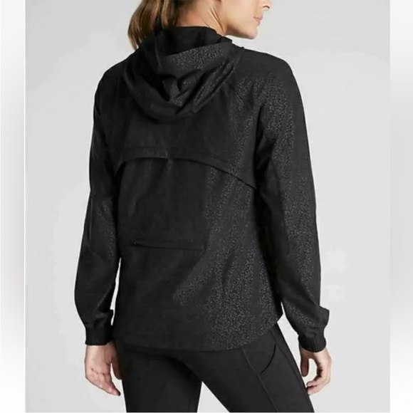 Athleta Racer Running Free Black Cosmos Patterned Jacket / SZ M - Picture 3 of 12